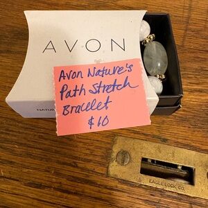 Avon Stone Bead Stretch Bracelet